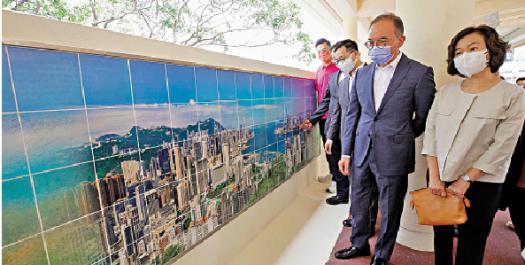 旺角行人通道铺设大湾区壁画